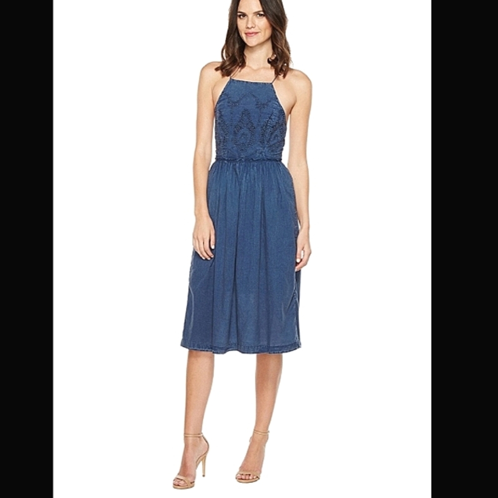 Lucky Brand Schiffli Dress 100% cotton size Medium NWT